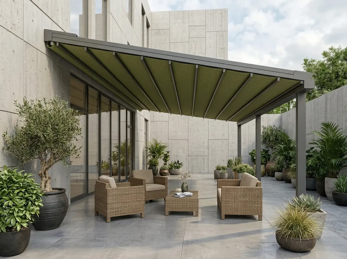 Urla bahçe restoran otomatik pergola